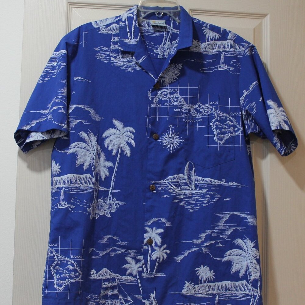 Royal Creations Aloha Shirt, Size Large